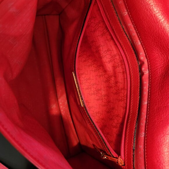 YSL Red Leather Shoulder Bag - Picture 16 of 16